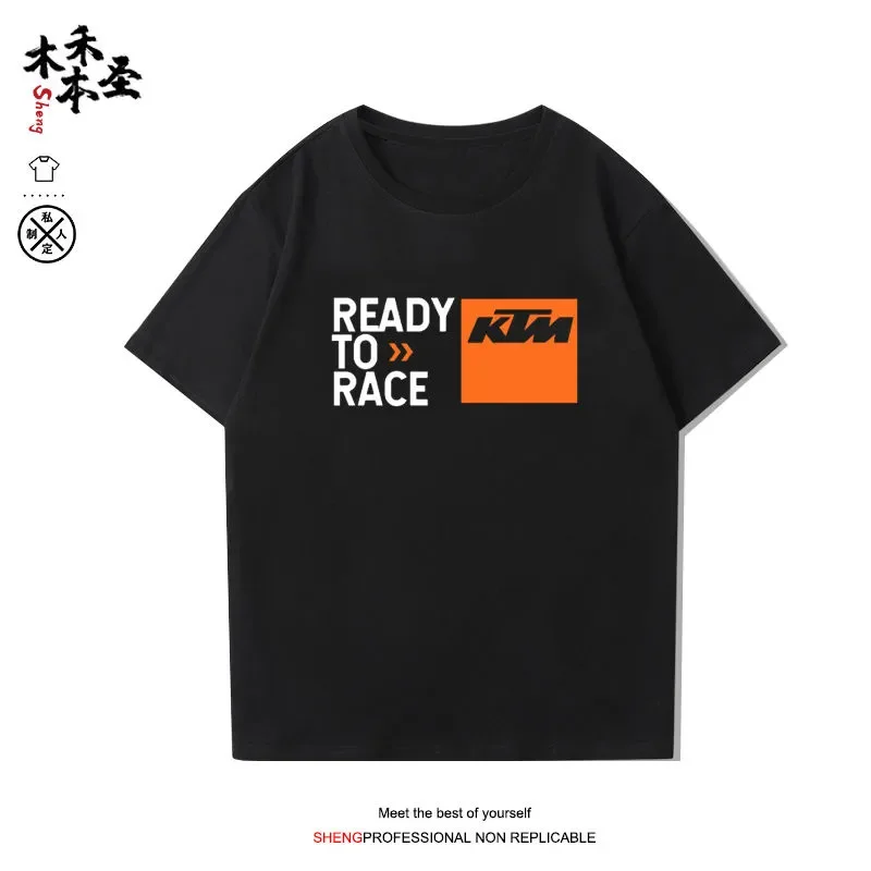 Camiseta de manga corta para entusiastas de motocicletas del equipo KTM, camiseta de motociclismo para hombre y mujer, camiseta de carreras, camiseta moderna