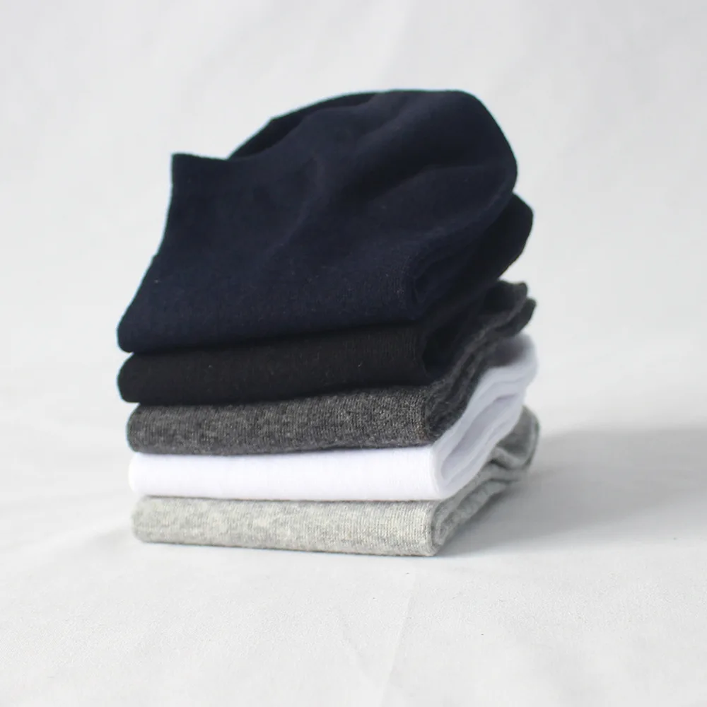 5 Paar Sommer-Herren-Bootssocken aus 100 % Baumwolle, dünn, atmungsaktiv, hochwertige kurze Socken, schwarz, weiß, Damen-Alltags-Knöchelsocken – Detail 3