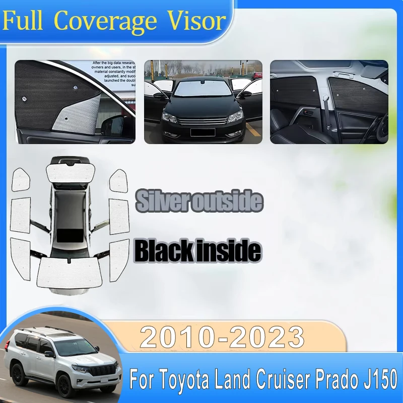 

Car Sunshades For Toyota Land Cruiser Prado J150 2010-2023 Coverage Sun shades Window Visors Sunscreen Accessories Auto parts