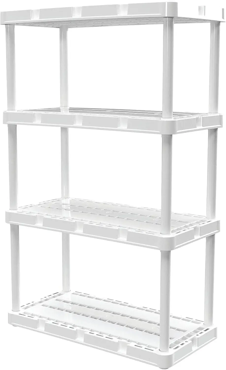 

4 Shelf Knect-A-Shelf Ventilated Light Duty Storage Home Organizer with Adjustable Shelves for Garage, Basement, and Laundry