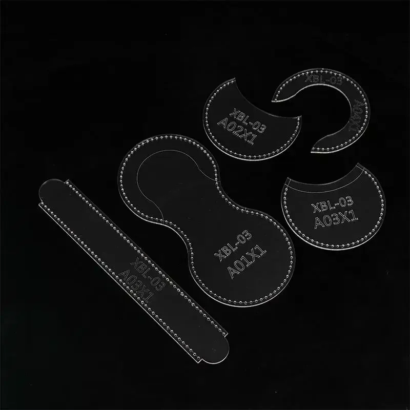 Leather Craft Acrylic Template For Mini Coin Purse Earphone Storage Bags DIY Handmade Sewing Stencil Tool DIY Making Beginners