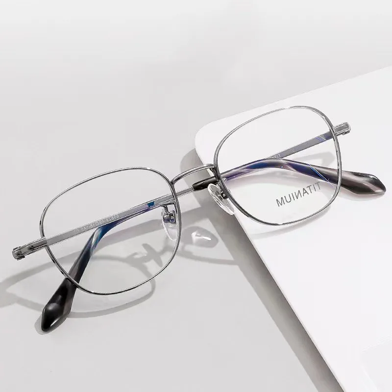 

49mm small Round Pure titanium Frames myopia Glasses Spectacles come with clear lenses Prescription eyeglass frame 69823