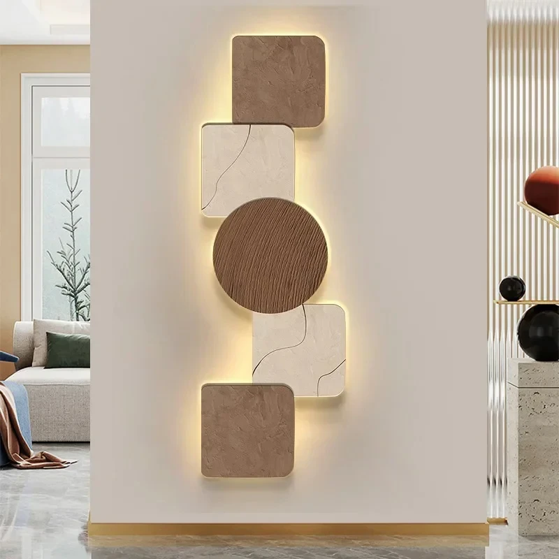 Modern cream style foyer decorative light LED ambient mural light suitable for corridors, hallways, living rooms