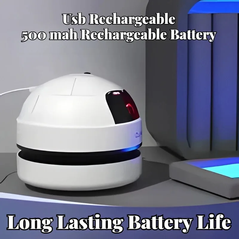 Vacuum Cleaner Desktop Mini Rechargeable-Car Vacuum & Automatic Rubber Shavings & Keyboard Dust Extractor for Portable Cleaning