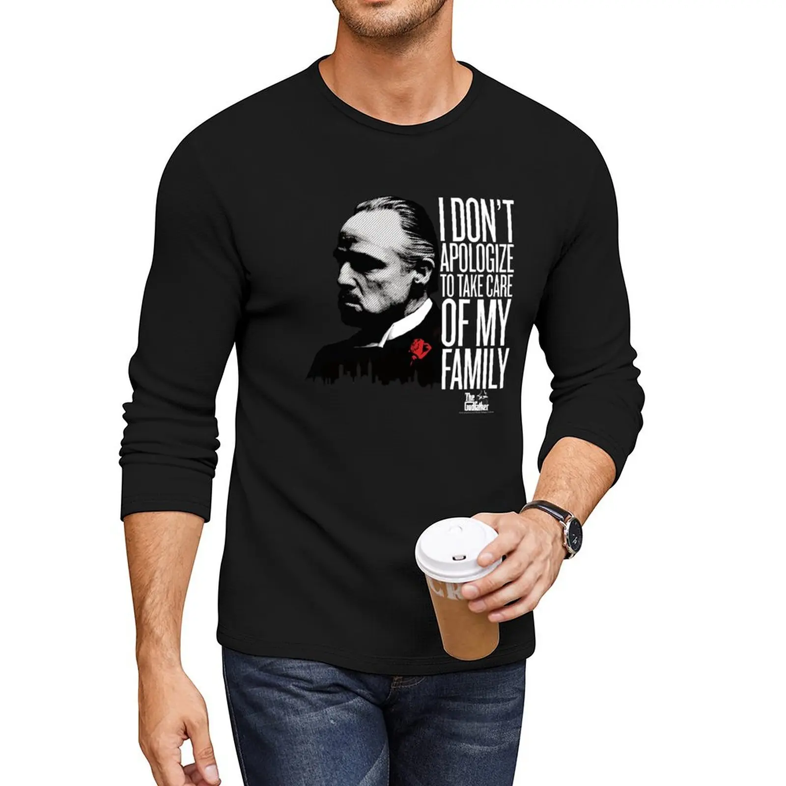 The Godfather Vito Corleone I Don't Apologize Quote Long T-Shirt sweat shirt oversized t shirt Oversized t-shirt Men's t shirts