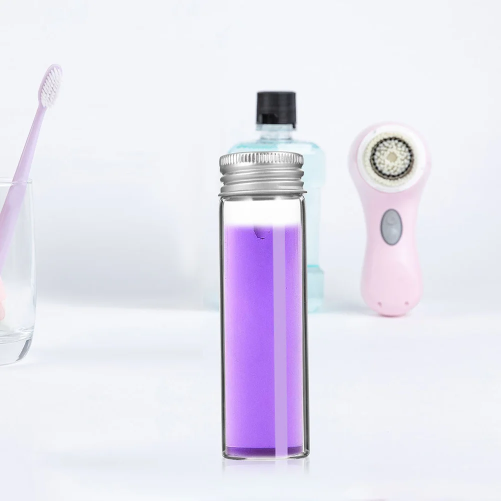 50Pcs Glass Bottles Aluminum Screw Caps Leakproof Mini Jars Sample Containers Small Glass Storage Vials Bottle with Cap