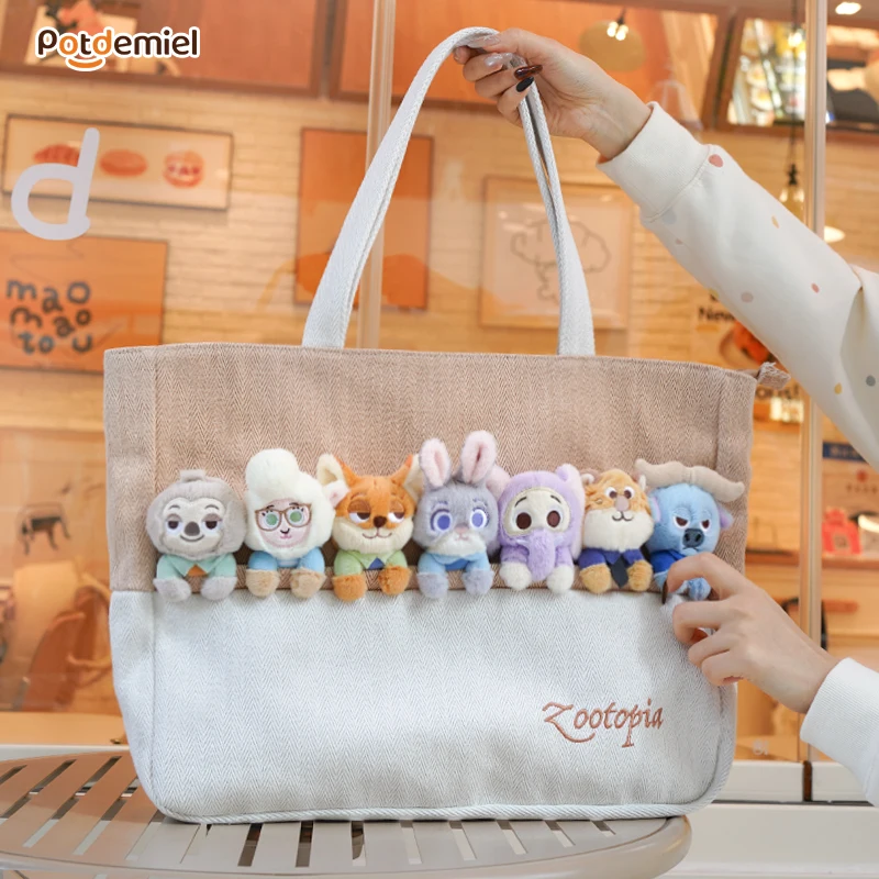 

Authentic Potdemiel Zootopia One Shoulder Handbag With Large Capacity For Work And School Perfect Christmas Surprise Gifts