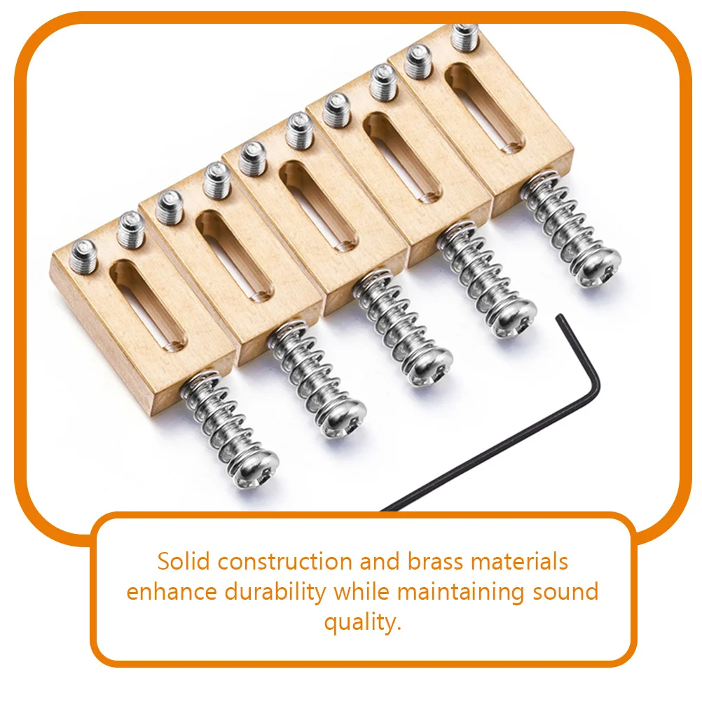 

6 Pcs Electric Guitar Bridge Saddle Tremolo System Supplies Saddles Double Lock