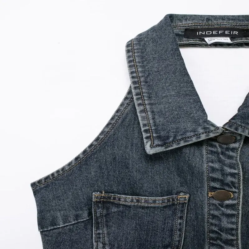 Csa Vaquera Corta de Verano 2024 para Mujer, Diseño Sensacional, Versátil, con Cuello ter, Espalda Descubierta, Un Solo...