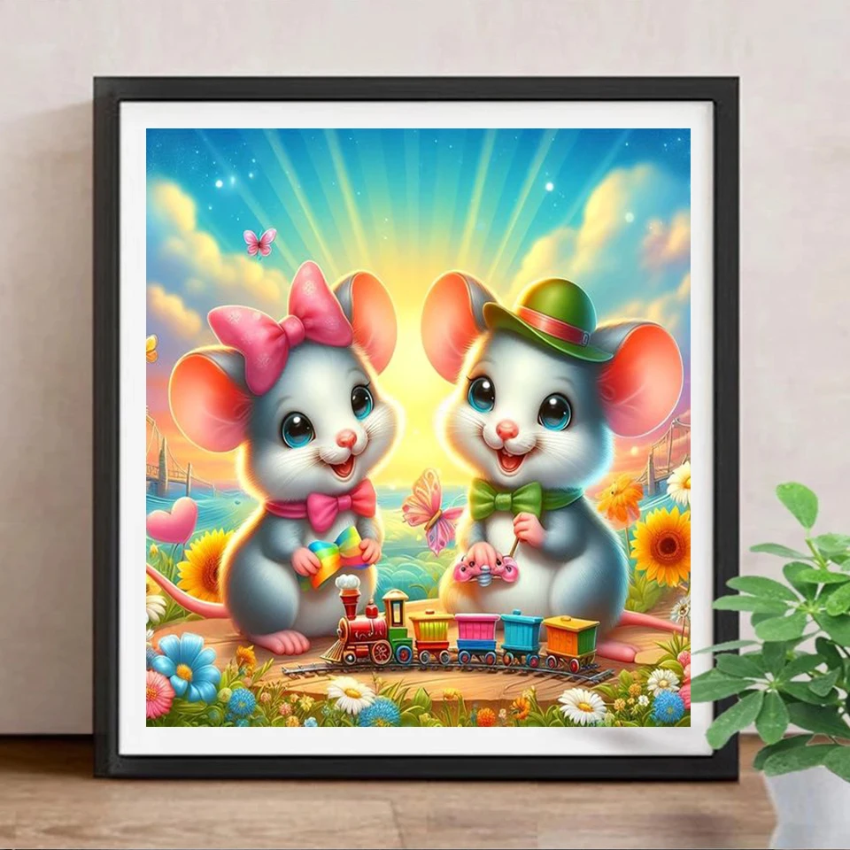 Cartoon Happy Little Mouse diy diamond painting new 2024 diamond mosaic dimond art paintings anime Cross-stitch home decor art