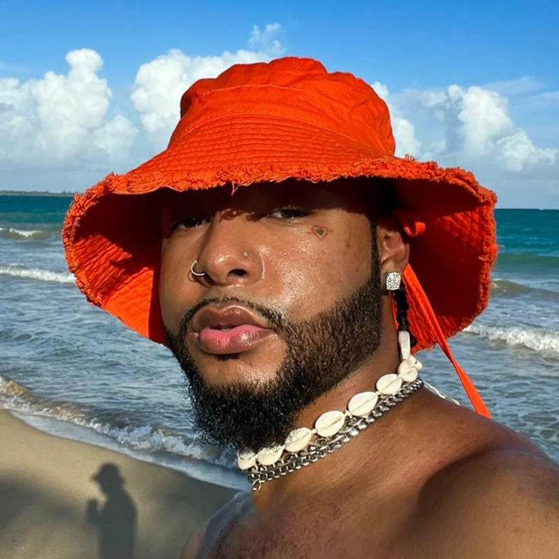 1pc Solid Color Vacation Bucket Caps with Large Eaves for Women Men,spring and Summer Outdoor Providing Sun Protectionsuitable