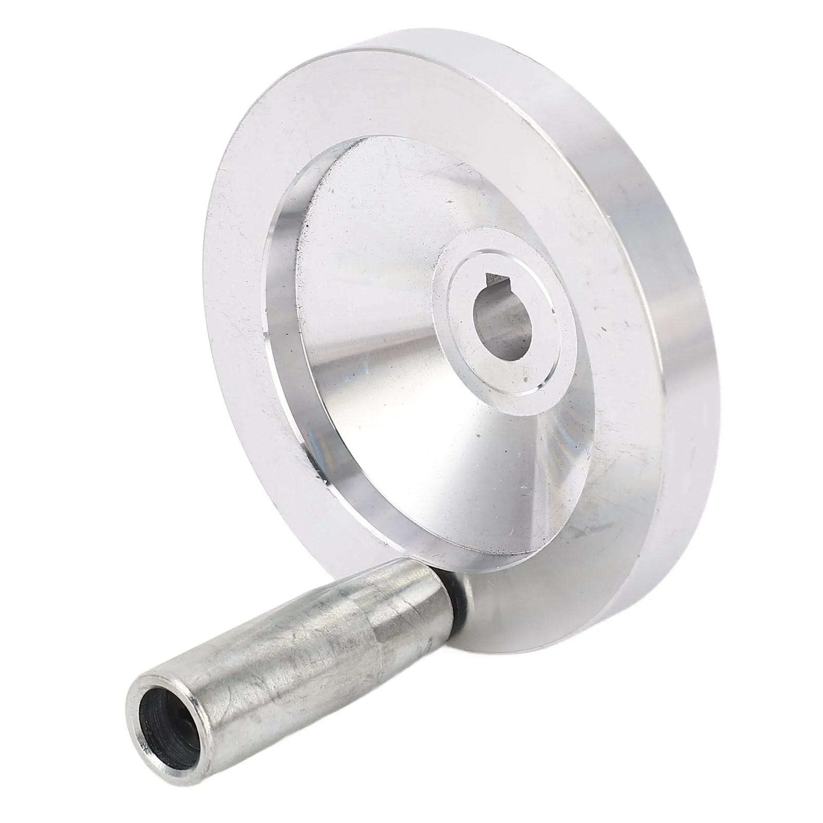 Lathe Handwheel 80mm Aluminum Alloy Hand Wheel with Crank Handle for 7x12 7x14 0618 CJ18A Mini Lathes Lathe Handwheel Hand Wheel