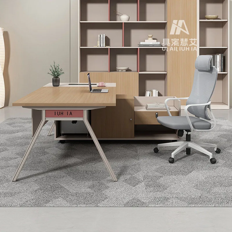 Drawer Storage Office Desk Wooden Reception Computer Decoration Office Desk Aesthetic Display Mesas Escritorio Salon Furniture 6
