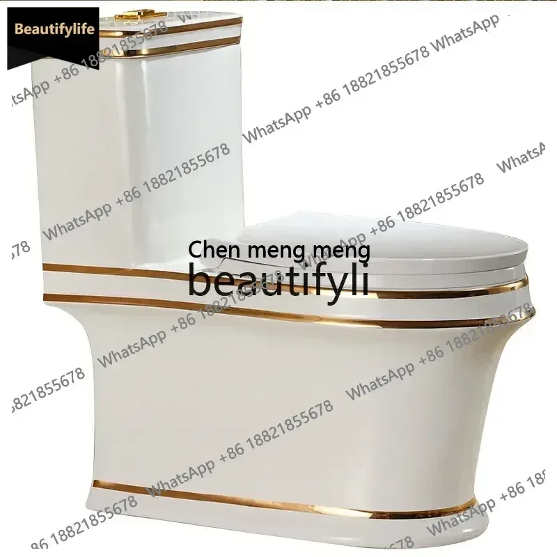 

Унитаз A601: Роскошный, в скандинавском стиле, креативный, золотой, с функцией экономии воды, дезодорации, бесшумным смывом, европейский дизайн, супер-вихревой.