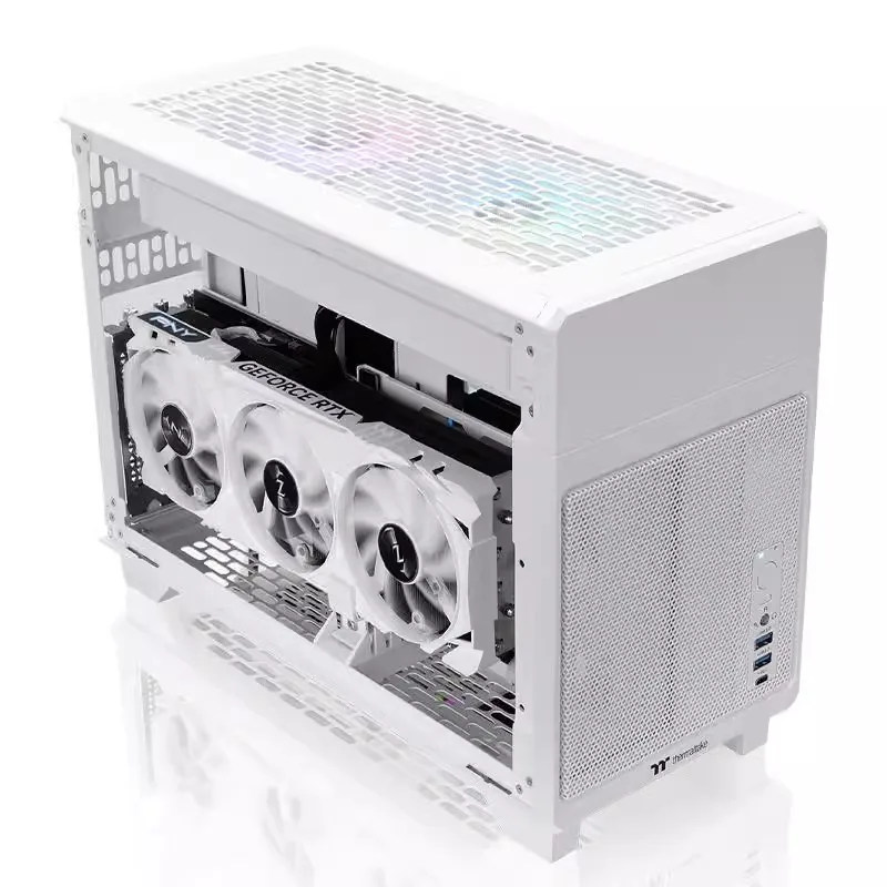 Tr100 Mini Itx Case Dual Cabin Design Supports Sfx Power Supply 360mm Graphics Card 280mm Water Cooled Desktop Portable Case