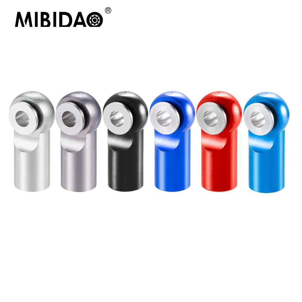 MIBIDAO 10 Stuks M2.5 Aluminium Pivot Link Rod End Ballen Gezamenlijke Hoofd voor RC Auto Crawler Boot Vliegtuig Helikopter Model onderdelen