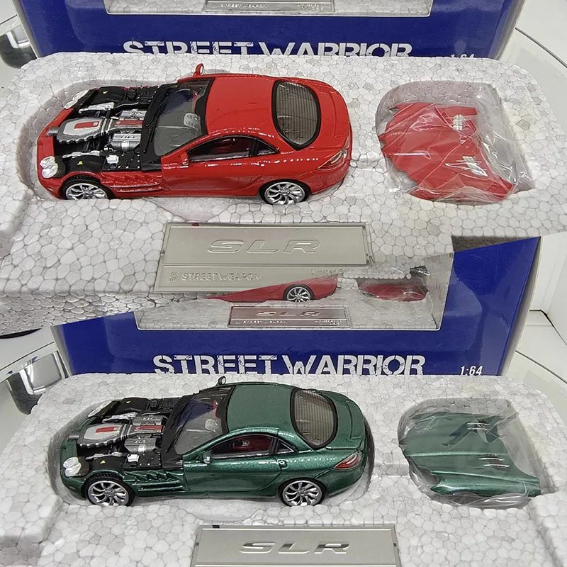 Diecast 1:64 Scale Benz SLR McLaren Open-cover Alloy Car Model Collectible Toy Gift Souvenir Display Ornament