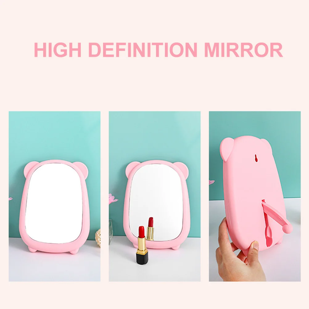 

Small Makeup Mirror for Girls Desktop Mirror Cute Cartoon Design High Definition Portable Lightweight Durable