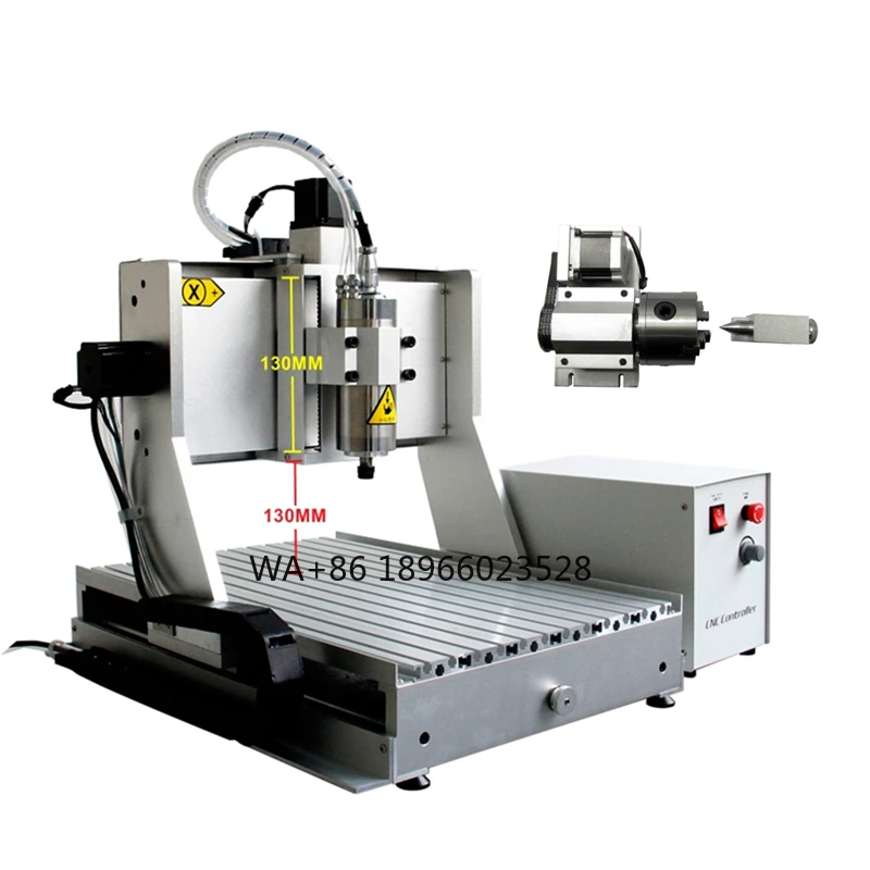 Router 6040 4Axis  Engraving Drilling and Milling Machine 1.5KW Spindle with Water Tank Metal Wood Working