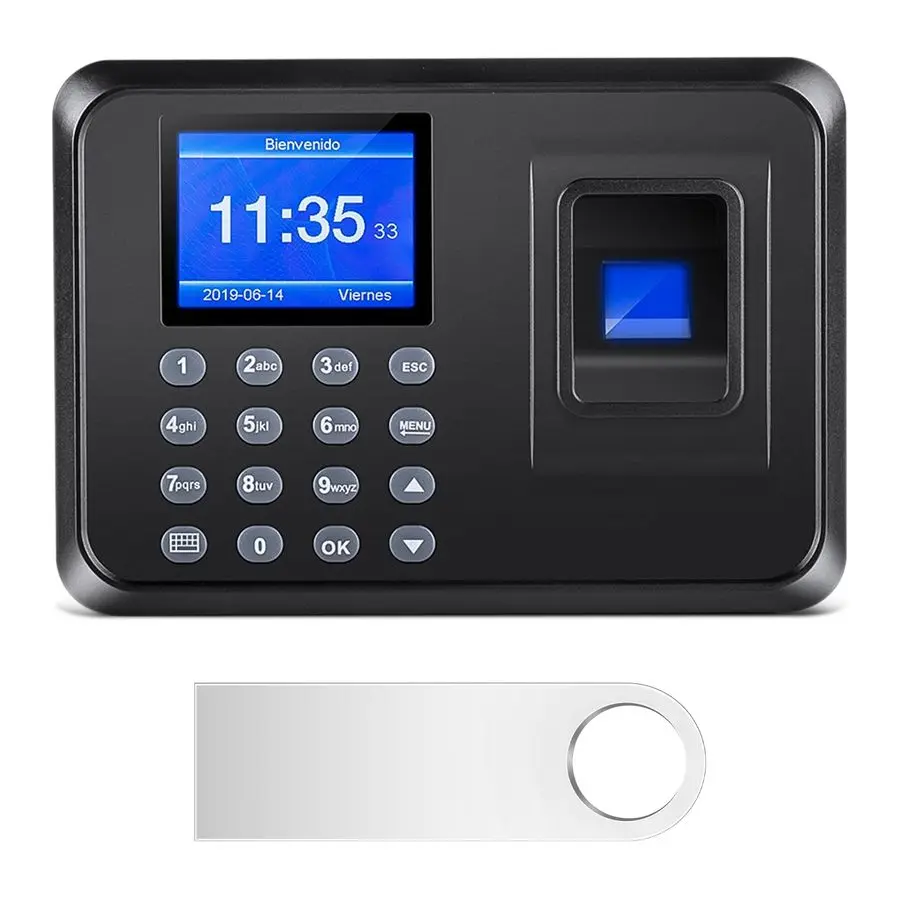 

Time Clocks for Employees Time Clock for Small Business Automatic Calculate Working Hours and Deduct Lunch Time, Punch and Power
