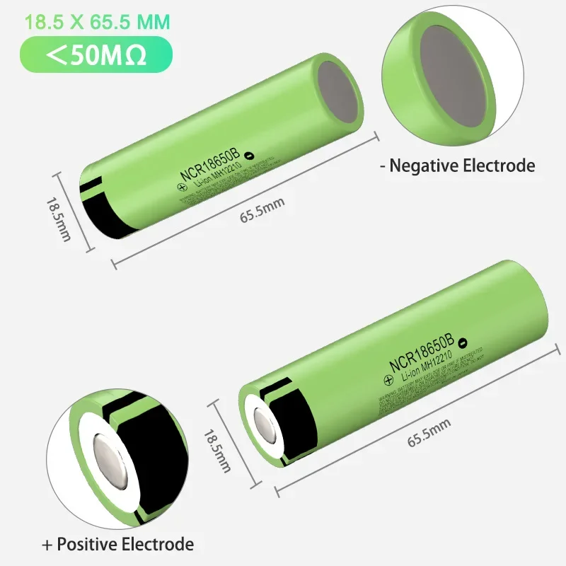 18650 Battery 3400mAh 3.7V High-Current NCR 18650 B Rechargeable Lithium Batteries