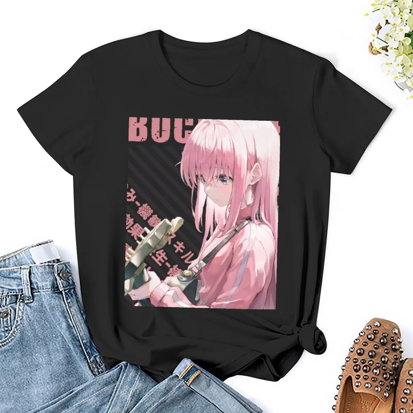 Bocchi the Rock! - Hitori Gotou T-Shirt anime clothes vintage lady clothes tops for Women