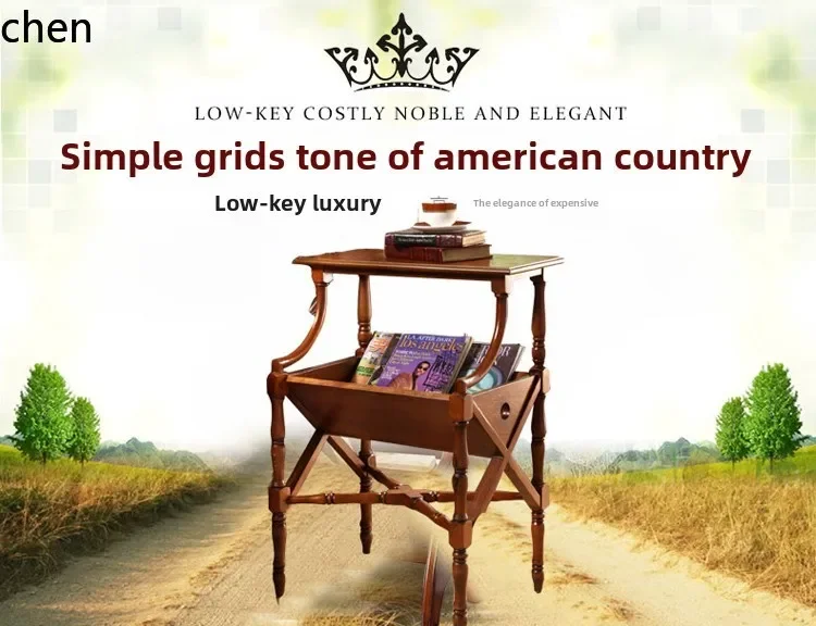 CZ Solid Wood Book and Newspaper Rack Simple Magazine Rack Home Storage Floor-standing Magazine Rack