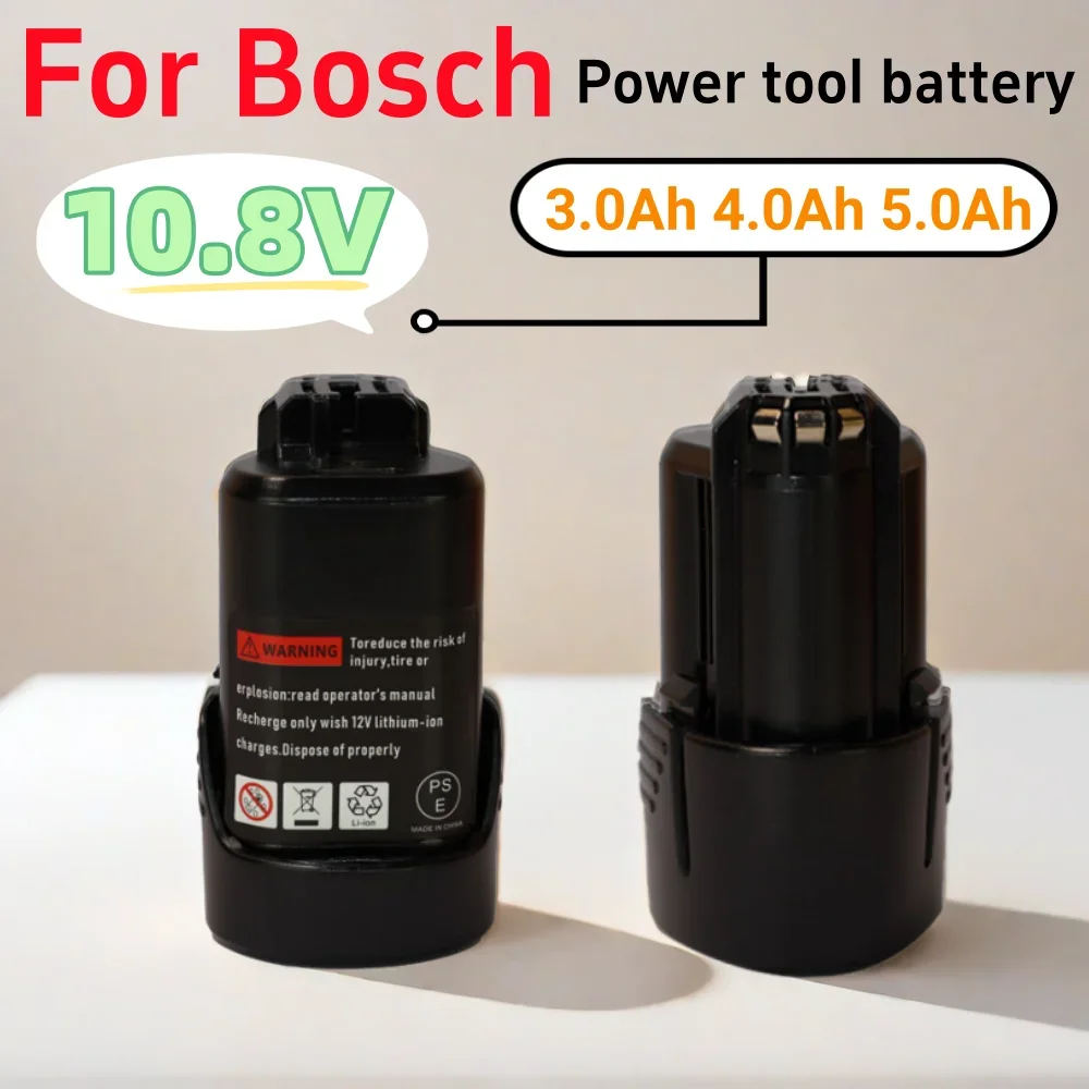 

For Bosch 10.8V 3000/4000/5000mAh Li-ion Rechargeable Battery Replaceable Cordless Electric drill screwdriver BAT411 BAT412