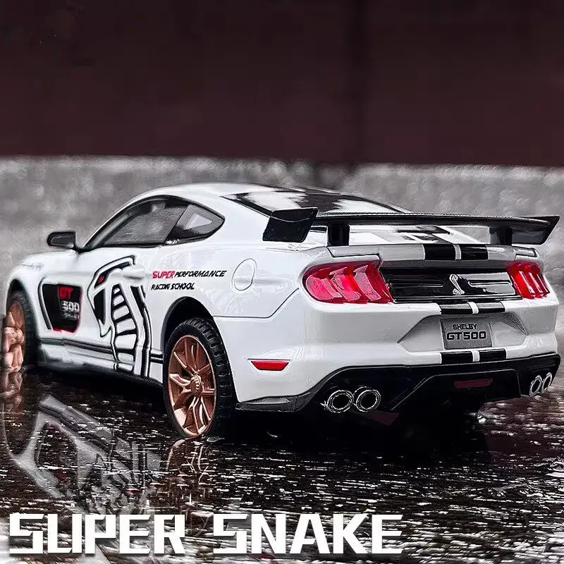 1:32 Mustang Shelby GT500 Alloy Super Sports Car Model Diecasts Metal Track Racing Vehicles Car Model Simulation Collection Gift