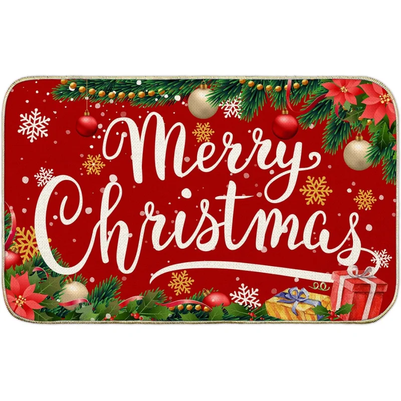 

Christmas outdoor by mat, front by welcome mat, magenta holiday indoor entrance mat, 50X80cm