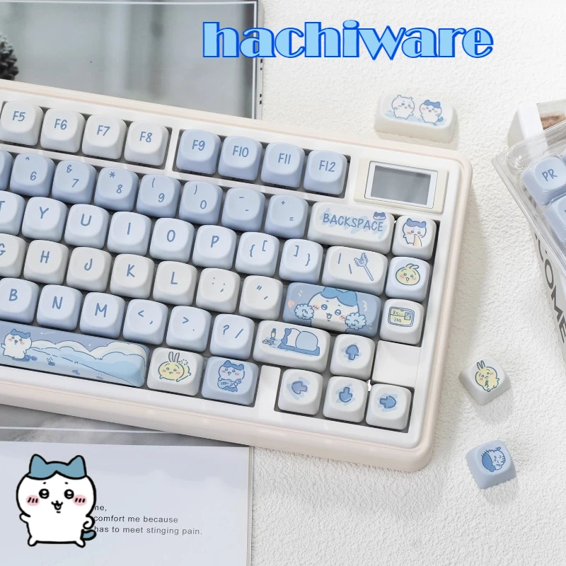 

cartoon anime chiikawa keycap kawaii Round cute hachiware cross axis mechanical keyboard replacement key MOA height PBT material
