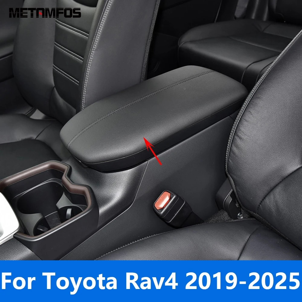 

Center Console Armrest Storage Box Cover Trim For Toyota Rav4 Rav 4 2019-2024 2025 Wood Grain Interior Accessories Car Styling