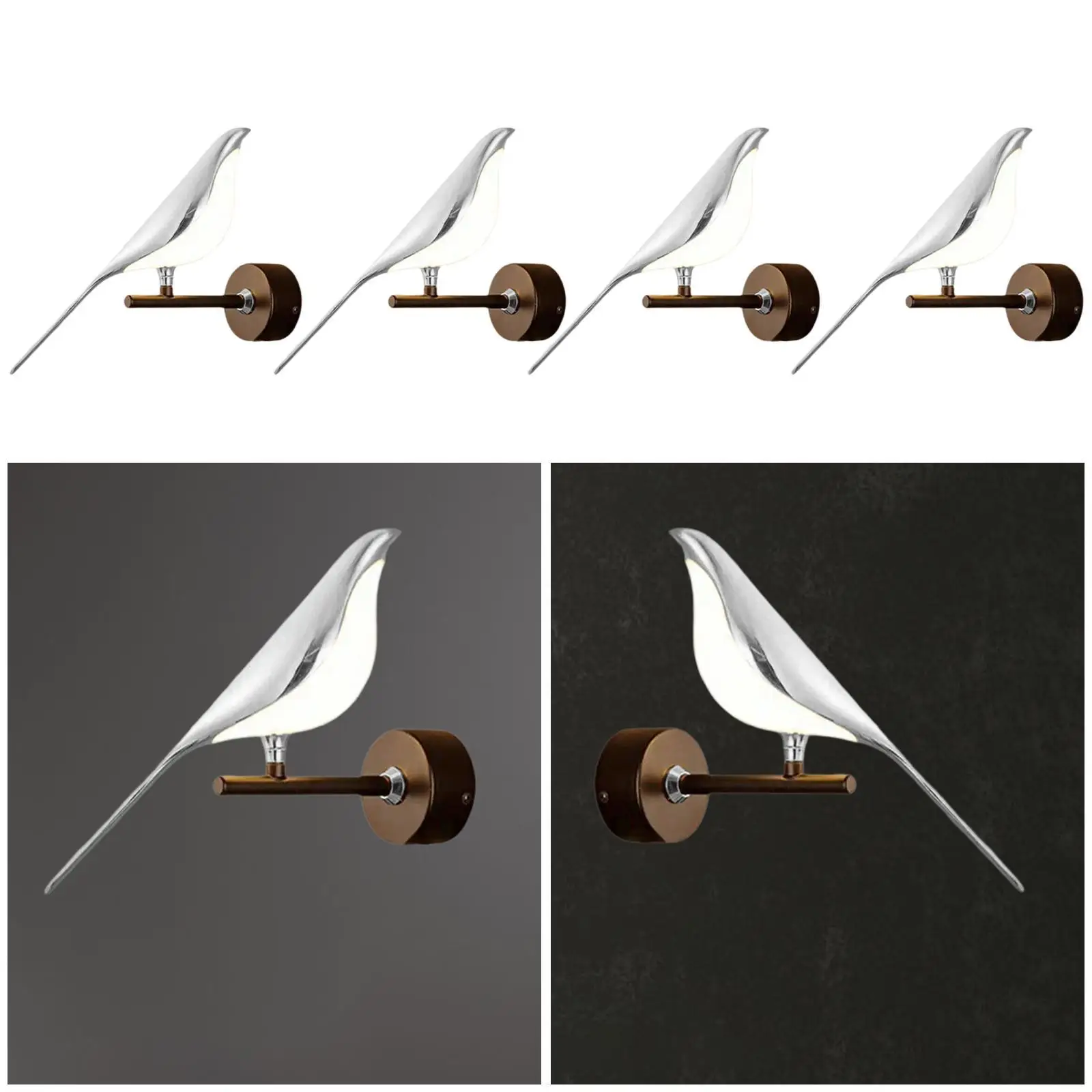 Lampade da parete a LED di lusso per applique da parete per uccelli per scale domestiche