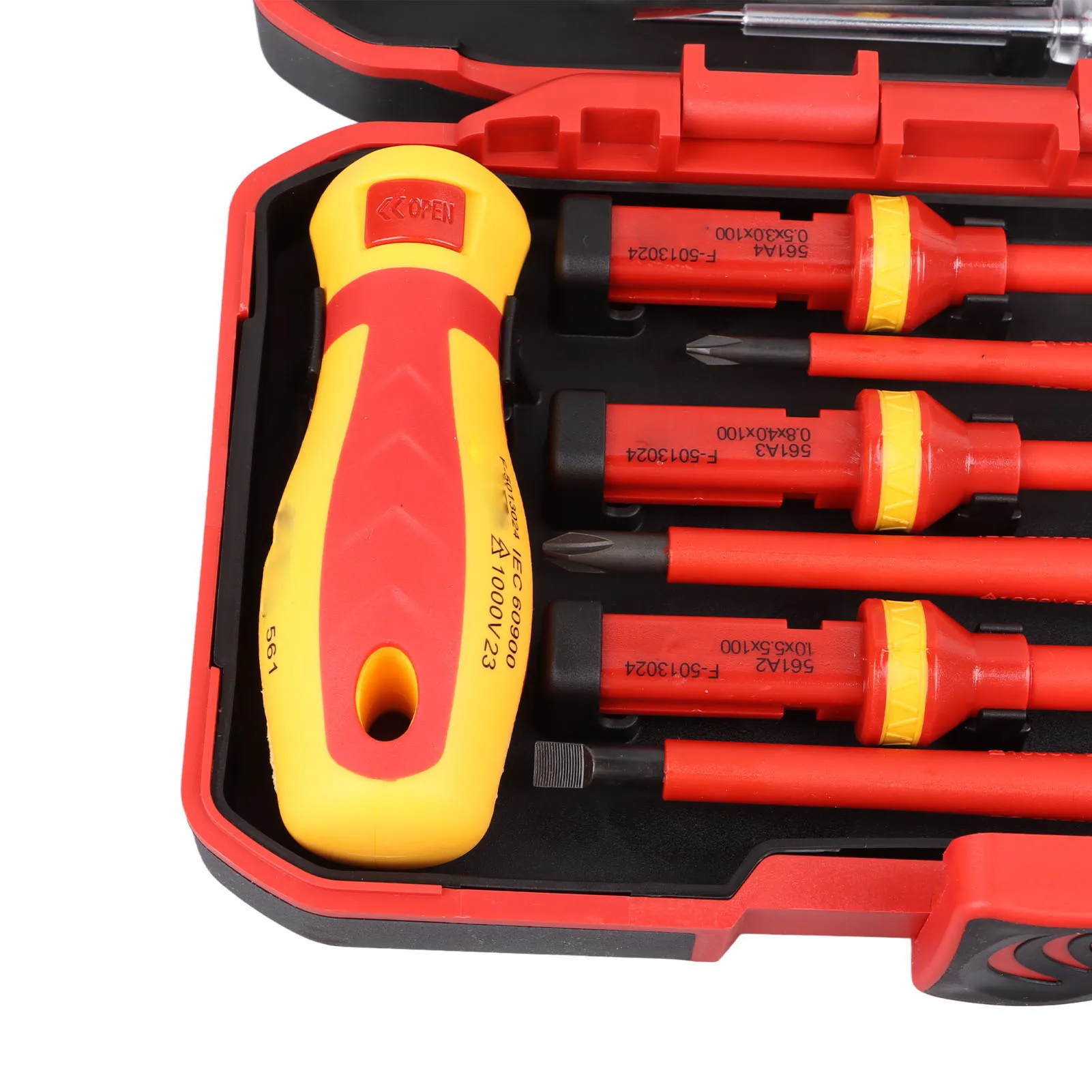 Conjunto de chaves de fenda elétricas isoladas conjunto de chave de fenda elétrica alça ergonômica de aço carbono intercambiável para reparo