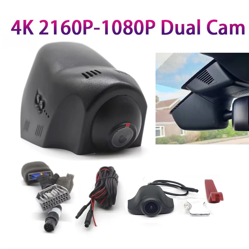 Nieuw! Dash Cam 4K 2160P voor Land Rover Discovery Sport 2015-2019, voor Jaguar XF XE 2016-2021, F-PACE 2016-2021, Auto DVR Camera