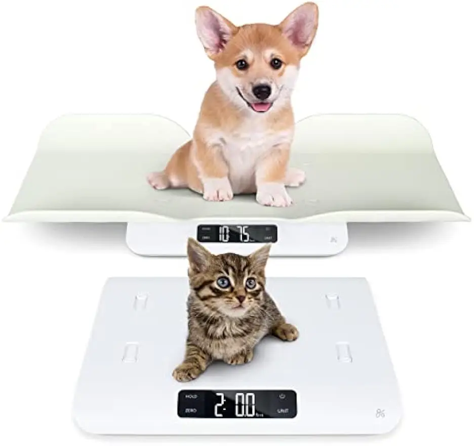 

Digital Pet Scale for Small Animals - Accurate Weighing for Kittens, Rabbits & Puppies with Wiggle-Proof Technology