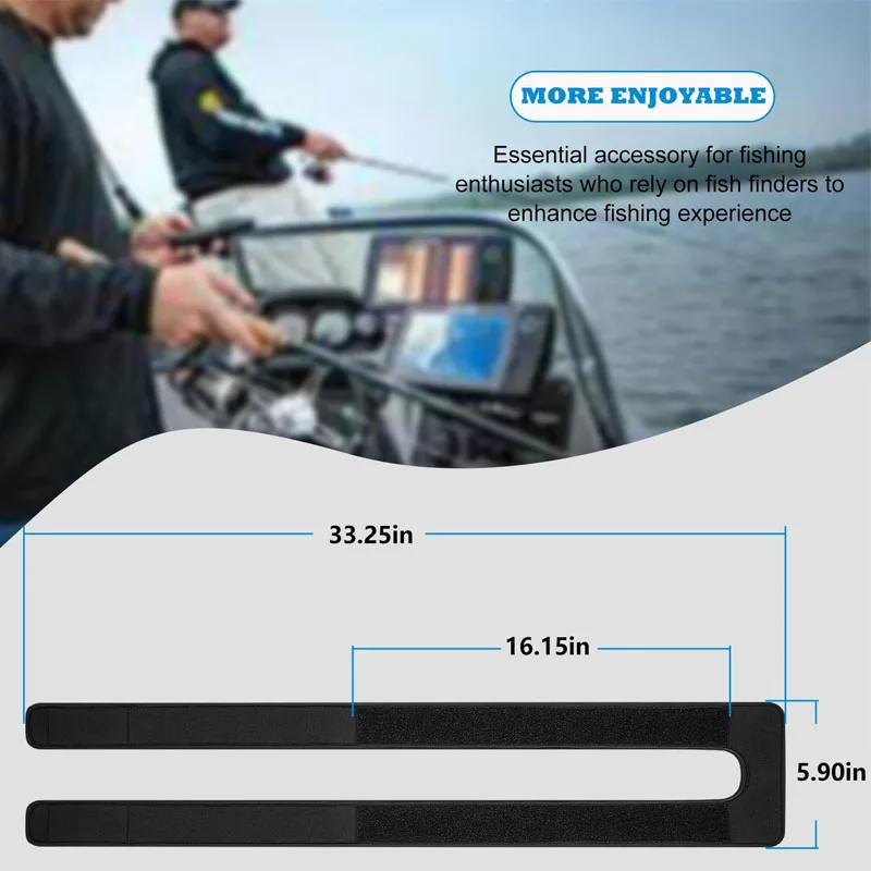 2 Pcs/Set Fish Finder Cover Strap Fishing Graph Cover Straps for Securing Graph Cover for Travel