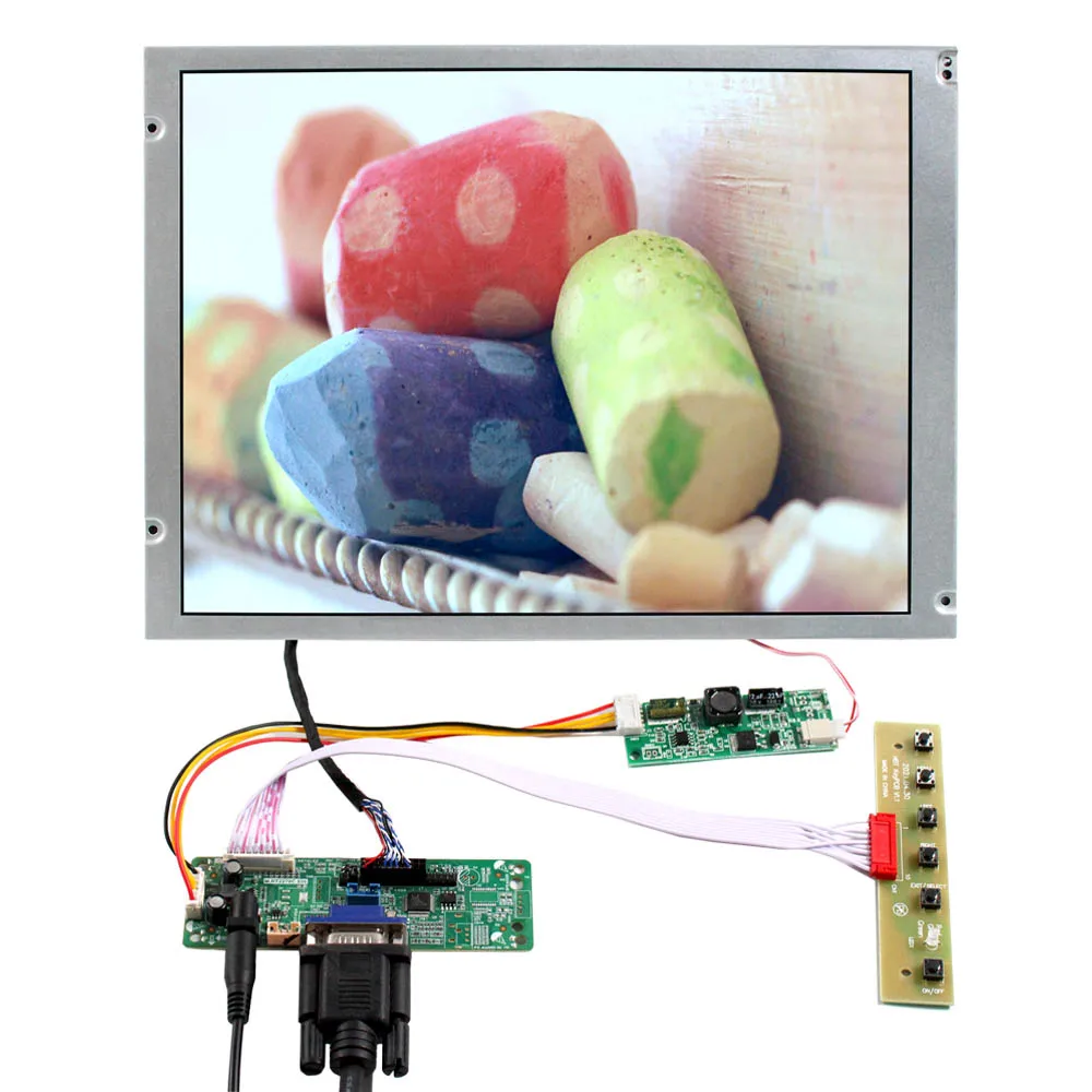 12.1 inch 1024x768 HD 4:3 650nit Wall-Mounted IPS VGA LCD Screen 20pin WLED