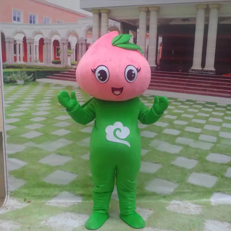 

Peach Mascot Costume Fruit Peach Cartoon Mascot Costumes for Carnival Christmas Halloween Party Fancy Dress Advertising Event