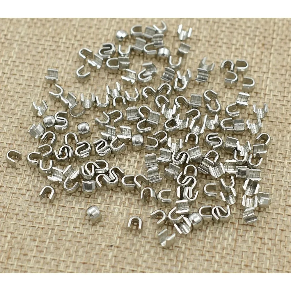 Lychee 150pcs 5# High Quality U Shaped Metal Zipper Up Stopper DIY Sewing Craft Clothes Pants Zipper Accessories