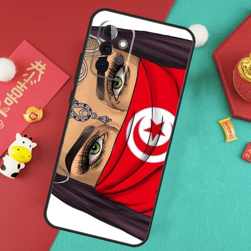 Tunisia Flag Map Case For Samsung Galaxy A34 A54 A14 A15 A25 A35 A55 A53 A33 A13 A52 A32 A12 A51 A71 Cover