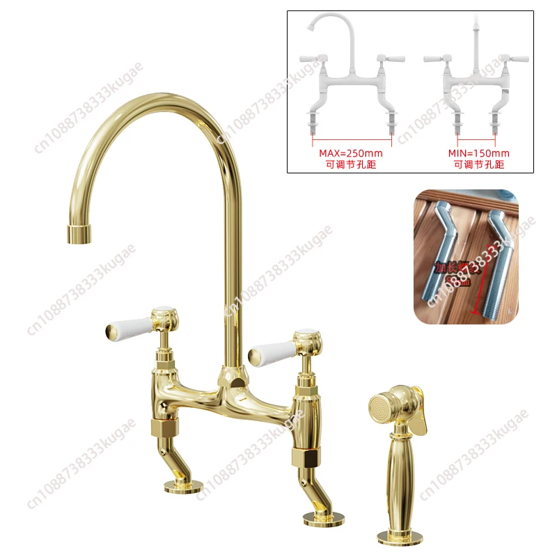 

Luxury sink taps kitchen faucet matt black gold bronze with sprayer kitchen tap brass kitchen sink faucet