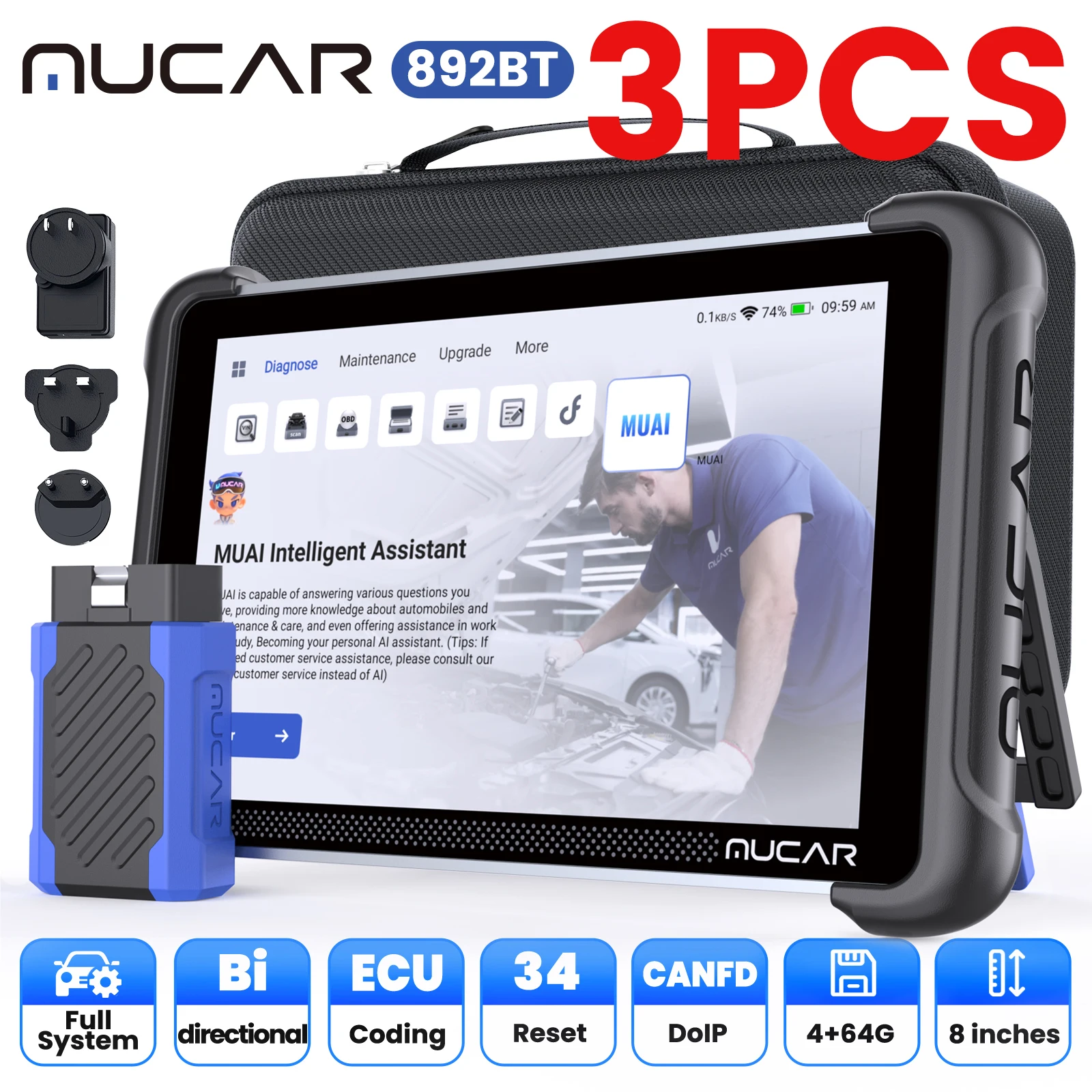 3Pcs Mucar 892BT Ca… - image