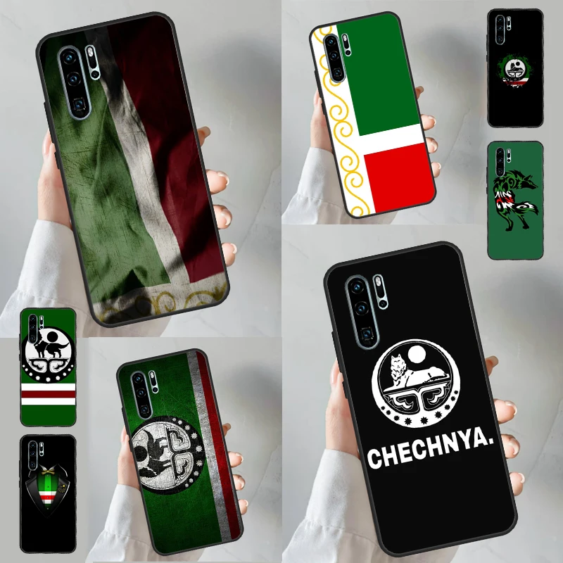 Chechnya Flag Chechen Wolf Case For Huawei Nova Y70 Y60 Y90 Y91 Y61 9 10 SE 11i 8i 7i 3i 5T P30 P40 Lite P60 Pro Funda