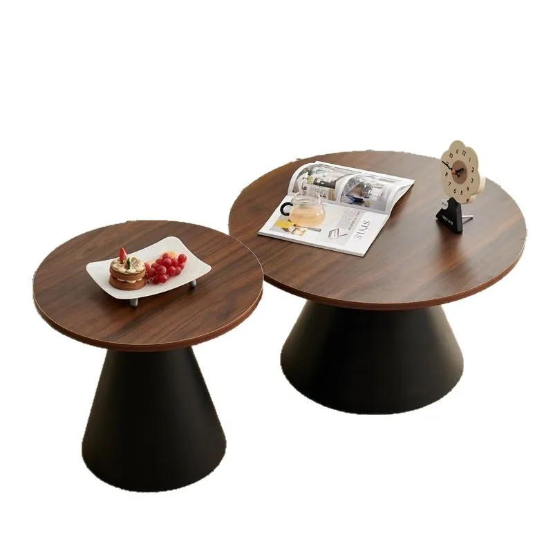 

Modern simple Nordic style living room bedroom coffee table household light luxury Internet celebrities ins round edge few
