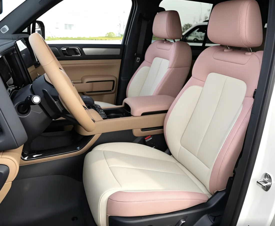Für BYD Leopard 5 2025 2026 Maßgefertigte Autositzbezüge Luxuriöses Nappaleder 100% Passgenau Innenraum-Zubehör 360 ° Vollständige Abdeckung – Detail 7