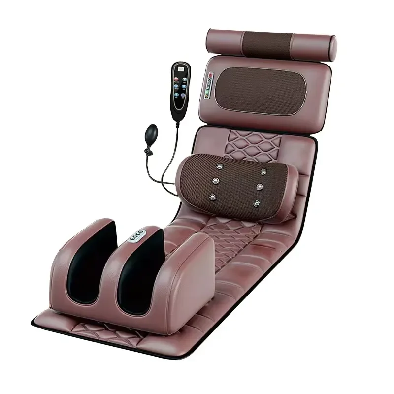 Full body multi-functional kneading, household, heated shoulder, neck, waist and back massage mattress, pad massager