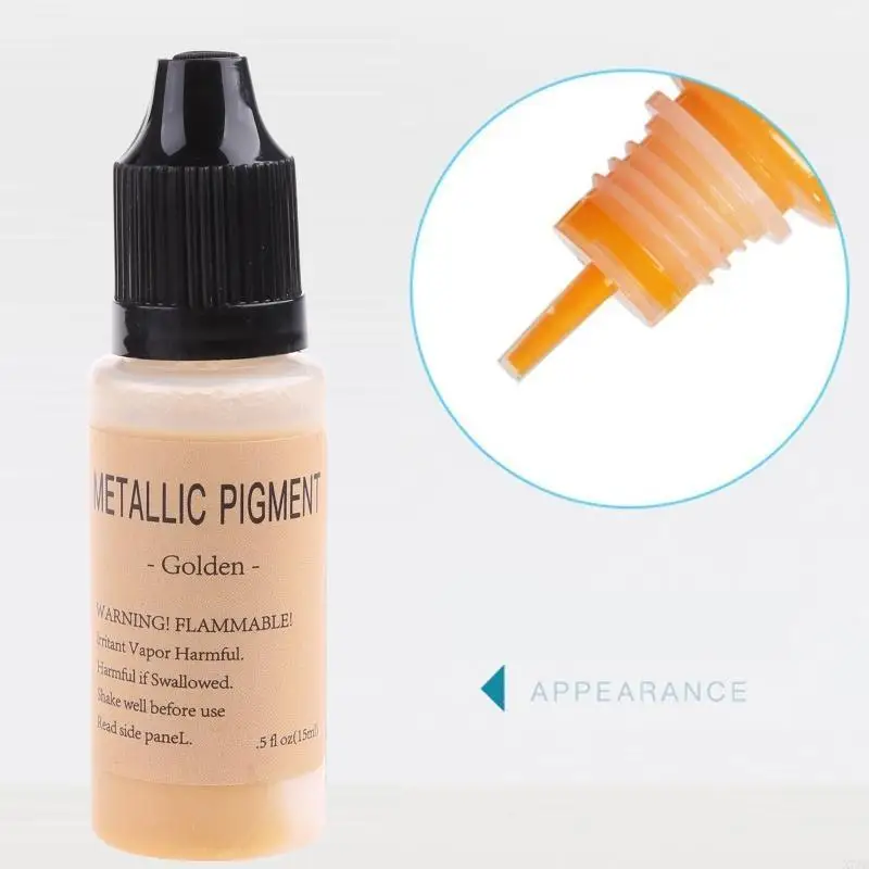 6 Metal Color Alcohol-Based Inks for Epoxy Resin Art Paint Color Dye - Image 2