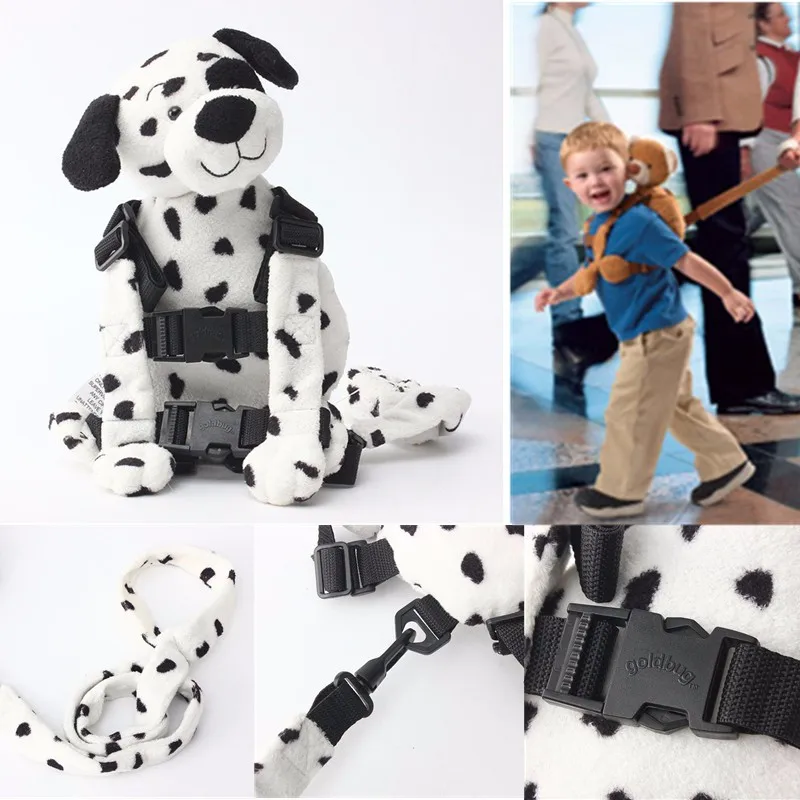 Newbealer – sac à dos avec harnais de sécurité pour enfants, sac à dos avec rênes de marche pour chiots dalmatiens