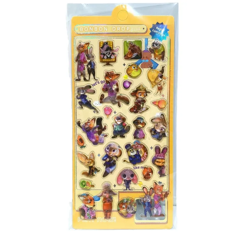 24 個ズートピア 3d エンボスステッカー漫画かわいい装飾ステッカー子供のための子供スクラップブックジャーナルラップトップ電話ケース Diy C